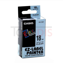Originln pska Casio XR-18X1, 18mm, ern tisk na prsvitnm podkladu